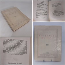 REVERDY, Pierre. : LES EPAVES DU CIEL. EO TIRAGE DE TETE sur verge Lafuma.