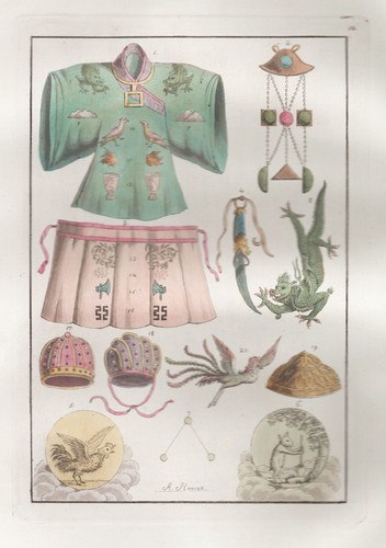 Gravure aquatinte costume - aquatinte, de