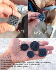 🐕 Médaille Médaillon NOM