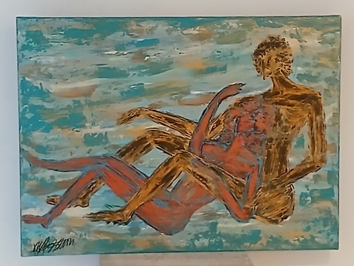 Peinture sur toile signe - peinture, signé