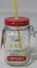 Verre, Chope Mason Jar - 1 an