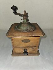 A2 VINTAGE PEUGOT BROTHERS COFFEE GRINDER / WOOD / COLLECTION / DRAWER 