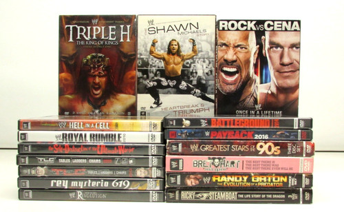 Lot wwe wrestling dvds - lot, 16