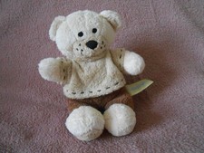 Doudou peluche ours ecrue