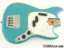 Fender JMJ Road Worn Mustang Bass LOADED BODY, Guitar Duncan Faded Daphne Blue
