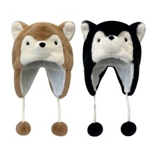 Husky Chiot En Peluche Chapeau