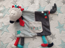 Doudou plat loup SAUTHON gris