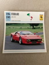 CARTE FICHE AUTO FERRARI  288