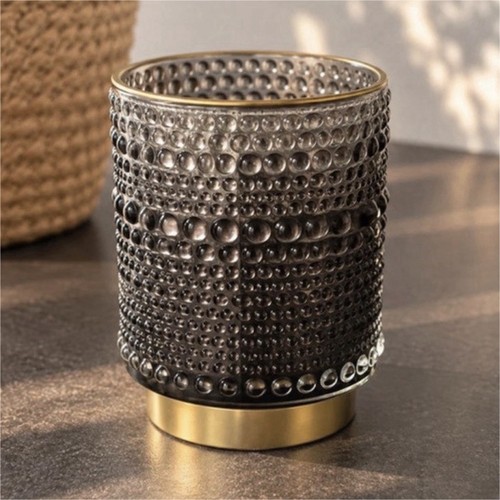 Photophore cylindre verre - , noir