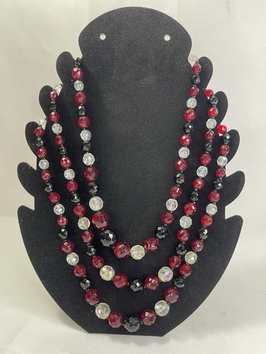 Collier vintage rangs perles - 3,