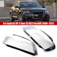 2X Verre de phare lentille Pour Audi A3 8P S-line S3 RS3 Facelift 2008-2012