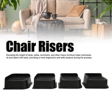 4PCS Bed Risers ABS L Shape