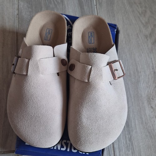 Birkenstock boston mules daim - birkenstock,