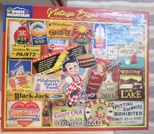 VINTAGE SIGNS - Complete - WHITE MOUNTAIN PUZZLE