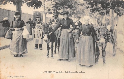 Cpa thiers laitieres et - 63, /