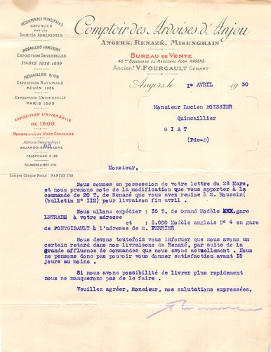 1930 comptoir des ardoises - des, d