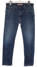 Tommy Hilfiger Slim Hommes Jeans W32/L30 Bleu Délavé Braguette Zip Élastique