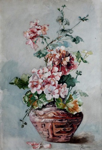 Grande aquarelle fleurs - aquarelle,