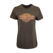 Harley-Davidson Women's T-Shirt Grey Bronze Official Logo S/S (S37)