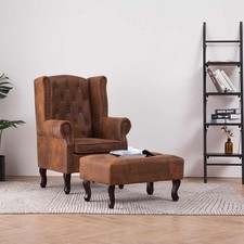 Fauteuil Repose-pied Cuir