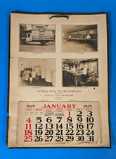 RARE Crystal Club Soda Scranton PA 1925 Calendar