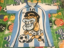 Maradona Fan Jersey Camiseta Maglia Maillot Trikot Rare Vintage Size 2