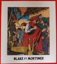 3 ex-libris 21x24 Blake et Mortimer E.P.Jacobs (Espadon+Marque jaune)