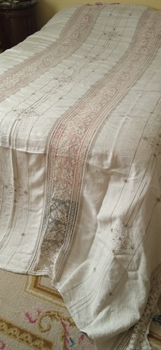 Nappe 220x280 lin brodé - 220x280, cm