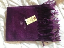 Echarpe chaude mélange laine alpaca / alpaga CAMARGO Equateur VIOLET foncé MAUVE