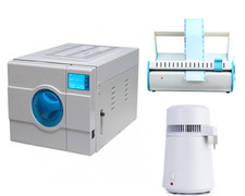 Paquet autoclave classe B de 8 litres avec 1 joint, 1 distillateur d'eau neuf