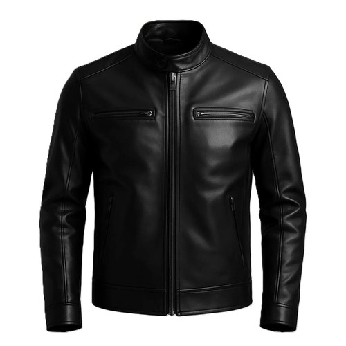 Blouson motard cuir - en,
