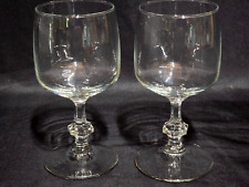 Vintage DUROBOR 6.25" Water / Wine Glass DRB3 8 Ounce - Pair Of 2 - BELGIUM