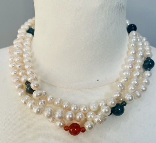 Sautoir perles culture eau