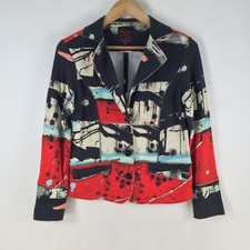 Aventures des toiles womens blazer jacket 38 aus 10 multicolour print 110526