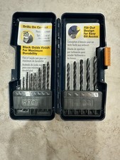 Ryobi Point Drill Bit Set Black Oxide With Case