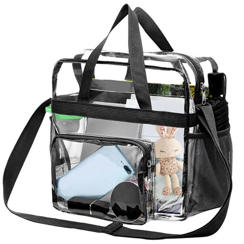 Clear pvc tote pack - clear,