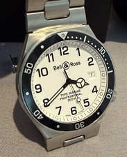 Bell & Ross Type Marine 410S White Dial Quartz Diver's Watch - USA Seller!