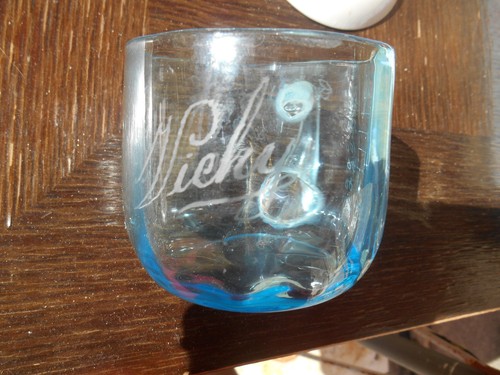 Tasse verre bleuté - en,