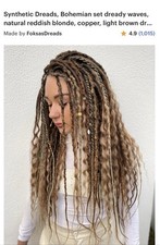 Synthetic Dreads Natural Honey Brown $313 Value 
