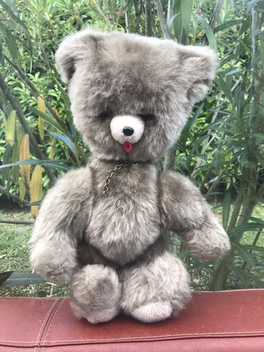 Peluche ours gris articulé - ours,