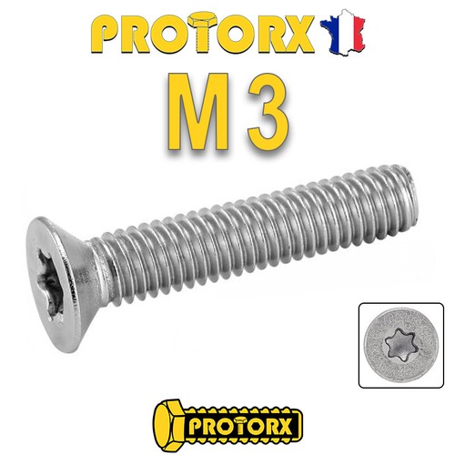 Vis torx tête fraisée - m3, |