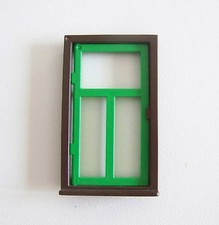 PLAYMOBIL (T2143) FIRM - brown window frame & green window 3716