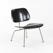 1952 Herman Miller Eames LCM Lounge Chair Metal Legs with Ebonized Wood Finish