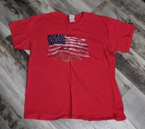 Mens american flag tshirt - american, size