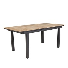 Table de Jardin Extensible "Mexico" 180-240cm Naturel & Noir