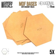 5x Socles HEXAGONALE 75mm bois