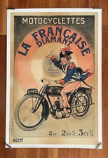 Antique poster, motorcycle, original poster, poster, original motorcycle