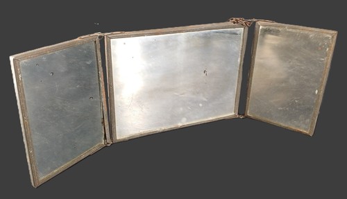Miroir triptyque barbier en - triptyque,