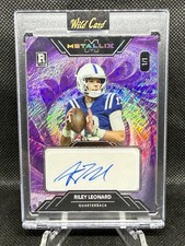 2025 Wild Card Metallix Riley Leonard 1/1 Rookie Auto Fractal Purple Island