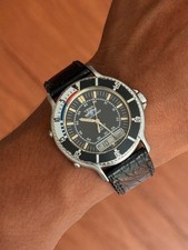 Rare Yema Yachtingraf Anadigi Black Dial Quartz L6 004 6 Diver Watch Men Vintage